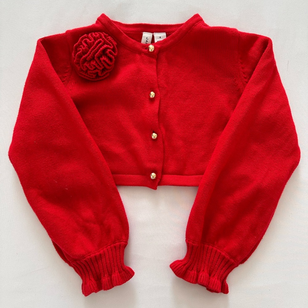 Janie and Jack Girls Long Sleeve Cardigan. 4T. EUC